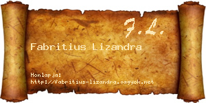 Fabritius Lizandra névjegykártya